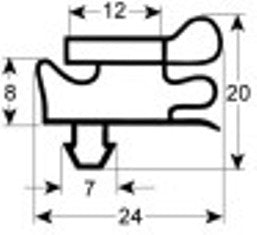 guarnizione per frigoriferi profilo 9042 lar. 575mm l 1610mm misura innesto