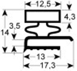 guarnizione per frigoriferi profilo 9140 lar. 655mm l 1555mm dimensione esterna