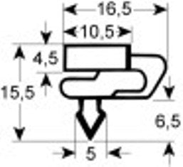 guarnizione per frigoriferi profilo 9156 lar. 420mm l 785mm misura innesto conf. 1 pz
