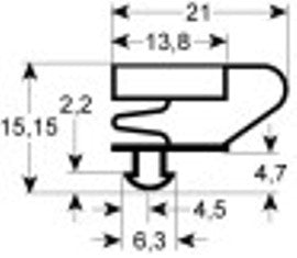 guarnizione per frigoriferi profilo 9704 dimensione esterna lar. 525mm l 615mm