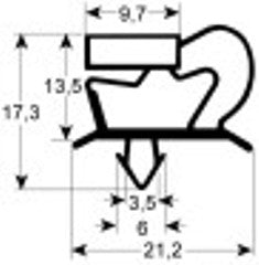 guarnizione per frigoriferi profilo 9048 lar. 380mm l 750mm misura innesto