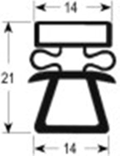 guarnizione per frigoriferi profilo 9162 lar. 385mm h 595mm dimensione esterna