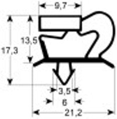 guarnizione per frigoriferi profilo 9048 lar. 400mm l 597mm misura innesto