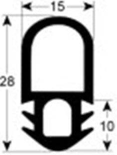 guarnizione per porta profilo 2052 lar. 615mm l 755mm dimensione esterna