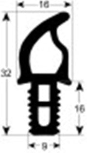 guarnizione per porta profilo 2744 con. al metro