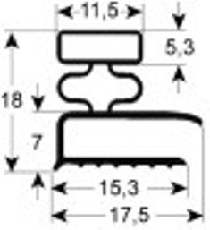 guarnizione per frigoriferi profilo 9031 lar. 802mm l 1552mm dimensione esterna