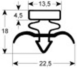 guarnizione per frigoriferi profilo 9171 lar. 406mm l 164mm misura innesto per cassetto