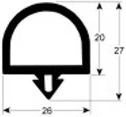 guarnizione per cella profilo 9991 con. 25m nero