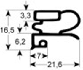guarnizione per frigoriferi profilo 9030 lar. 595mm l 634mm adattabile a friulinox