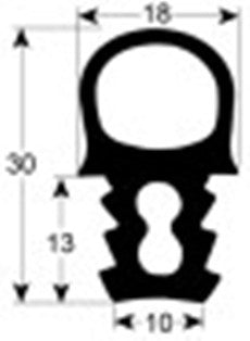guarnizione per porta profilo 2073 lar. 530mm l 605mm misura innesto externo adattabile a hounö