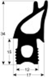 guarnizione per porta profilo 2735 lar. 495mm l 1470mm misura innesto externo adattabile a hounö