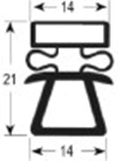 guarnizione per frigoriferi profilo 9162 lar. 385mm h 305mm dimensione esterna
