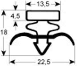 guarnizione per frigoriferi profilo 9171 lar. 496mm l 526mm misura innesto
