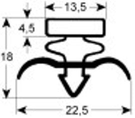 guarnizione per frigoriferi profilo 9171 lar. 621mm l 587mm misura innesto