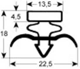 guarnizione per frigoriferi profilo 9171 lar. 508mm l 712mm misura innesto
