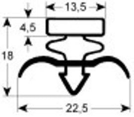 guarnizione per frigoriferi profilo 9171 lar. 526mm l 1420mm misura innesto