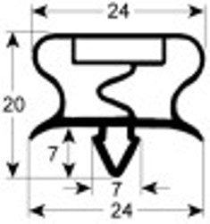 guarnizione per frigoriferi profilo 9195 lar. 620mm l 1520mm misura innesto