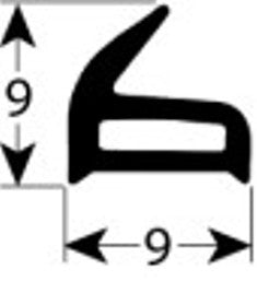 guarnizione per porta l 720mm con 5 ganci di fissaggio