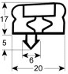 guarnizione per porta profilo 9251 lar. 850mm l 662mm misura innesto