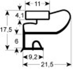 guarnizione per frigoriferi profilo 9663 lar. 182mm l 424mm dimensione esterna