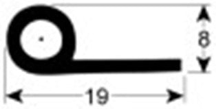 guarnizione per cella profilo 9900 con. 25m bianco