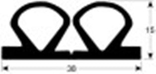 guarnizione per cella profilo 9905 con. 25m nero