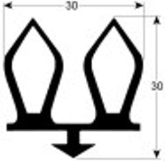guarnizione per cella profilo 9937 con. 25m nero
