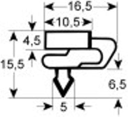 guarnizione per frigoriferi profilo 9156 lar. 570mm l 1400mm misura innesto fino al 2009