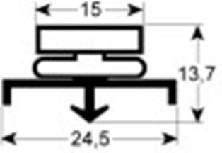 guarnizione per frigoriferi profilo 9184 lar. 570mm l 725mm misura innesto