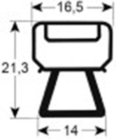 guarnizione per frigoriferi profilo 9166 l 2500mm