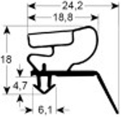 guarnizione per frigoriferi profilo 9400 l 2500mm