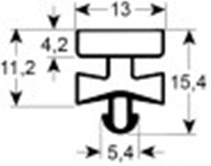 guarnizione per frigoriferi profilo 9380 l 2500mm
