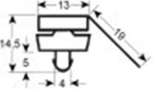 guarnizione per frigoriferi profilo 9385 l 2500mm