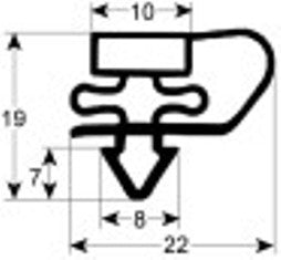 guarnizione per frigoriferi profilo 9150 lar. 388mm l 598mm misura innesto