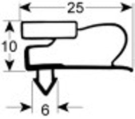 guarnizione per frigoriferi profilo 9050 lar. 700mm l 1505mm misura innesto