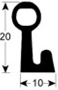 guarnizione per cella profilo 9985 conf. 6m nero