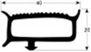 guarnizione per cella profilo 9780 conf. 6m grigio