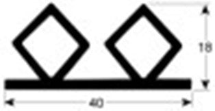 guarnizione per cella profilo 9904 conf. 6m nero