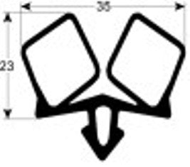 guarnizione per cella profilo 9936 conf. 6m nero