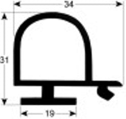 guarnizione per cella profilo 9981 con. 6m nero