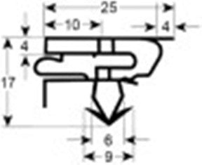 guarnizione per frigoriferi profilo 9399 lar. 415mm l 430mm misura innesto