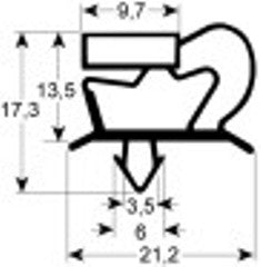guarnizione per frigoriferi profilo 9048 lar. 755mm l 1057mm misura innesto conf. 1