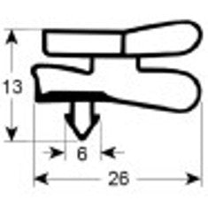guarnizione per frigoriferi profilo 9149 lar. 385mm l 480mm misura innesto