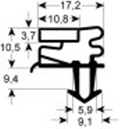 guarnizione per frigoriferi profilo 9275 l 2500mm