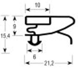guarnizione per frigoriferi profilo 9753 lar. 651mm l 741mm misura innesto