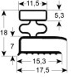 guarnizione per frigoriferi profilo 9031 lar. 322mm l 1552mm dimensione esterna