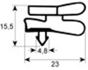 guarnizione per frigoriferi profilo 9151 lar. 620mm l 890mm misura innesto