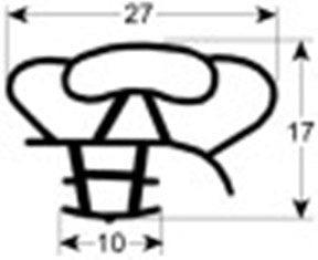 guarnizione per frigoriferi profilo 9995 l 2500mm