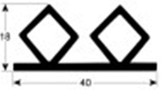 guarnizione per cella profilo 9904 con. 3m nero