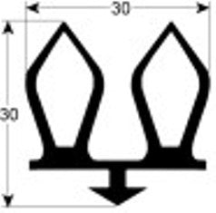 guarnizione per cella profilo 9937 con. 6m nero